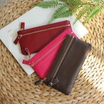 F8018 소가죽 카드지갑 심플 지퍼형 장지갑 여성지갑 여성장지갑 엄마장지갑 엄마선물 여성지갑선물 여성용지갑선물 여자기념일선물... 