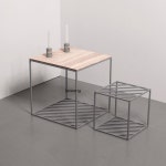 북유럽 커피 테이블 단철 나무 에이 코너 작은 아파트 광장 현대 미니멀 한 사이드 : 에스아이Mall