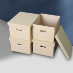 모던 종이 리빙박스 중 4개/탕비실정리함 펜트리수납함 옷정리트레이 스토리지박스 : 쇼픽온