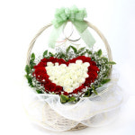 바닐라 하트 꽃다발 꽃바구니 승진 축하 영전 취임 퇴임 진급 전시회 개업 인사이동 선물 : 007FLOWER