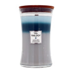 자캔들컵캔들 우드윅 트릴로지 캔들 라지 아이시 우드랜드 610 g Trilogy Candle Large Icy Woodland 21.5 oz 3가지 향을 느낄 수 있는... 
