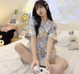 S0072 토리잠옷 멋쟁이 고양이3피스 사계절 잠옷세트 홈웨어 : 모아하루