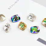 스와로브스키 4568 쿠션컷 렉탱글 젤네일스톤 루미너스그린 2개입 네일파츠 : 쏘블링 네일