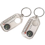 온도계키링 백패킹온도계 나침반 온도측정 돋보기 : 이브캣타로