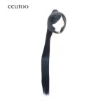 Ccutoo 실버 화이트 블랙 금발 긴 스트레이트 고온 섬유 합성 헤어 코스프레 가발 펠루카 칩 포니테일 포함 : 와이디닷컴