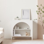 모던 아치패턴 LPM마감 벽난로콘솔 수납장 800x735 사무실 견고 튼튼한서랍 : 누리스마일