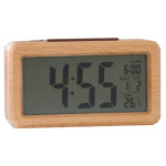 플라이토 리얼우드 LCD 인테리어 탁상시계 집들이 선물 감성 인테리어 밝기조절 알람시계 : 시계세상