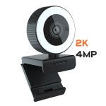 원격 컨트롤러 USB 웹캠 필 라이트 링 화상 회의 공부 라이브 방송 카메라 2K HD 1080P 30fps : 에스아이Mall