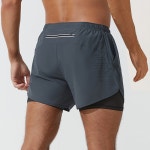 2in1 남성 투인원 드라이핏 트레이닝 러닝 반바지 짐웨어 속바지 헬스 운동복 바지 : 익스텐