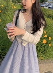 (소라 당일출고)플레어 시어서커 스트라이프 롱스커트 (2color) : 앤무드.N-mood