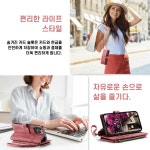아이폰11프로맥스 빈티지 지퍼 다이어리 가죽 케이스 고급 카드 지갑 레더 커버 : 올펀플러스