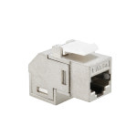 CAT6A 키스톤 잭 아연 도금 90도 꺾임 Shielded 8P8C 월플레이트 RJ45 : 비트전산