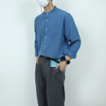 남자 여름 셔츠 린넨 무지 차이나 모던룩 3사이즈 15컬러 : 허밍플라이