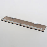 국산 쥬니스 강화유리 욕실 일자선반(브라운) : 영앤바스