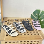 [G1457] 여성 뮬 리본 스트랩 플랫샌들 : 새로이클라쓰