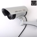 CCTV 모형 돌출형 가짜 방법 감시 카메라 센서등 적색 문앞 아파트 빌라 단독주택 현관 실외 : 슬구몰