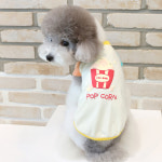 강아지 티셔츠 이츠독 야미 팝콘 컬러 면 애견 민소매 반팔 봄 여름 옷 : PICKYSHOP 피키샵