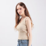SIVER LOGO CABLE KNIT VEST : 웬유무브