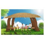 여름 원두막현수막 수박 여름방학 시골배경 포토존 현수막 제작 190x60cm 435번 : 키즈나래디자인