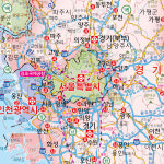 우리나라지도 족자 - 대한민국 전국 도로 한국 한반도 전도 : 나우맵