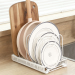 파쿠젠 1+1 확장형 후라이팬 정리대 그릇 접시 냄비정리 : 리빙스토리