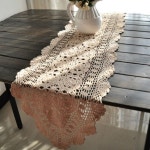 플리마켓테이블보 행사용테이블보 크로 셰 뜨개질 테이블 러너 수제 크로 셰 레이스 테이블 러너 많은 크기 사 가능 : 자니워니2
