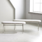 바이더하임 션벤치 화이트부클레 1100 인테리어 카페 테이블 식탁 의자 : 바이더하임