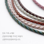 미니겟 가죽 레자 끈 꼬임 매듭 팔찌 목걸이 만들기 재료 레자믹스 블랙화이트 : 미니겟