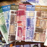 커피 노트 컬러 라벨 빈티지 다꾸 스티커 : 오즈도로시