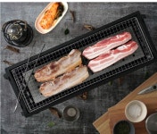 캠핑용품 숯불 바베큐그릴 삼겹살 화로대 접이식 고기불판 : 홈유즈
