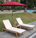 야외 등나무 침대 썬베드 자외선 차단 비치 의자 : 봉킴