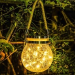 자동 태양광 LED 균열 유리항아리 인테리어 조명 : 다미2080