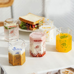 짱구 초코비 육각 유리 컵 짱구는 못말려 철수 맹구 유리 물컵 주스 맥주 잔 : 라움잡화점