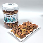[3+1]멍메이징 국산 져키 가수분해 강아지 통 간식 황태 오리 연어 한우 콤보 1kg : 유쾌한 펫