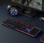 V500 저소음 게이밍 기계식 키보드 PC방 키보드 : 싹쓰리직구샵