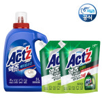 [2배강화!+실속구성] 액츠 퍼펙트 세탁세제 3.0L+2.2Lx2 (용기+리필) 알뜰구성 액체세제 : 샵피온