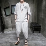 남자 캐주얼 퓨전 계량한복 여름 패션 상하의 생활 면마 린넨 세트 b08 : 더파라치아