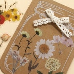 압화 북마크 만들기 꽃 스티커 책갈피 카드 오브제 장식 도서관 초등 청소년 어르신 활동 : 퍼니 팩토리