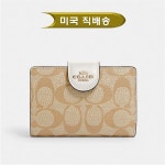 Coach 코치 코너 짚 미디움 시그니처 여성지갑 C0082 카키/초크 : AceNY 에이스 뉴욕