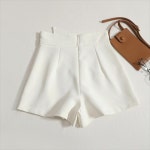 치마 바지 흰색 캐주얼 브레스트 웨이스트 라인 스커트 : 수수SUSU