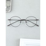 티타늄안경테 목천 블루라이트 방지 안경 남 초경량 순수  둥근테 : 옥상팬더