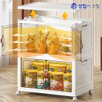 리빙박스 폴딩 박스 팬트리 수납함 접이식 상자 캠핑 양문형 옷 바지 정리함 W45 1단 : 성림아크릴