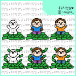 [토퍼아이콘] 돈방석 세트 EJ0004 : 후쭈작업실