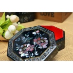 자개보석함 자개함 나전칠기  Pingyao 푸시 라이트 칠기 자개 쉘 상감 보석 상자 연지 상자 팔찌 목걸이 상자 부처님 비즈 상자 핸들 상자... 