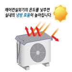 다이소 에어컨 실외기 커버 차광막 덮개 태양열 열차단 차양막 : 나위스트