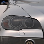 자동차 헤드라이트 색조 스모크 블랙 보호 필름 프론트 라이트 투명 TPU 스티커 BMW X5 E70 M 2007 2013 악세사리 2 개 : 솔유니크