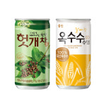 웅진 옥수수수염차 180ml 캔음료 미니캔 음료수 : 하나카페