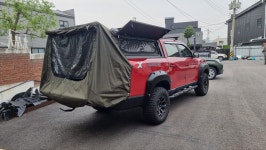 (경기성남) 렉스턴스포츠 칸 미산캐노피하드탑 차박 루프탑텐트 캠핑 적재함커버 꼬리텐트 콜로라도 철제하드탑 캠퍼 : 형제지프