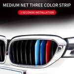 BMW 자동차 3D M 스타일링 프론트 그릴 범퍼 커버 스트립 스티커 외부 악세사리 장식 비엠더블유 X3 시리즈 E83 2007-2010 : 솔유니크