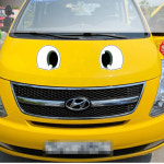 유치원 어린이집 화물 포터 트럭 택배차 왕눈이 눈모양 대형 눈동자 스티커 : 유에스케이